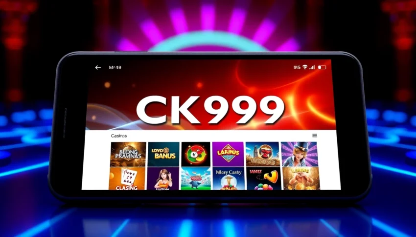 Screenshot of the ck999 app showing casino games on mobile for seamless gaming experiences.