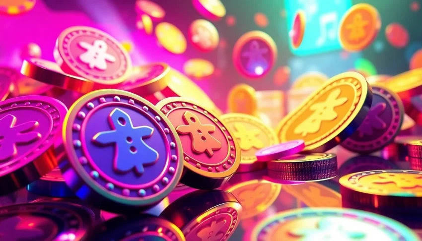 Engaging visual of crypto meme coins emphasizing their role in popular gambling and meme